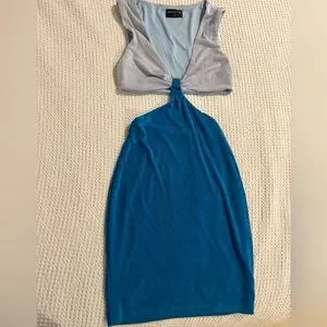 white fox boutique blue dress Break It Off Maxi Dress Blue